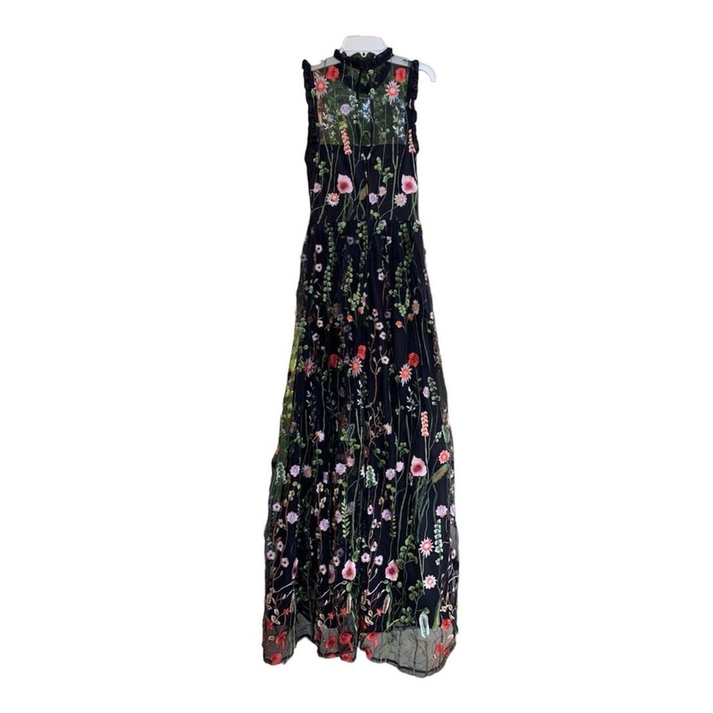 city studio macys floral embroidery maxi dress